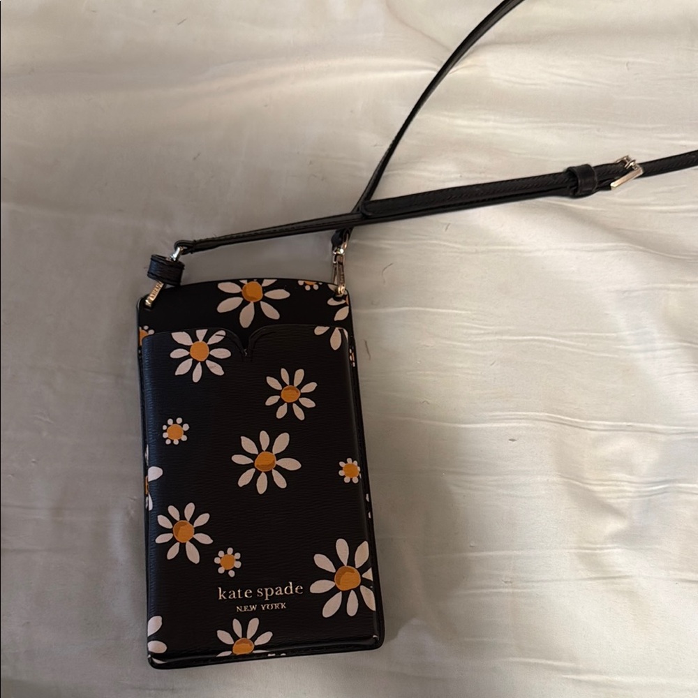 Kate Spade Black Floral Crossbody Bag